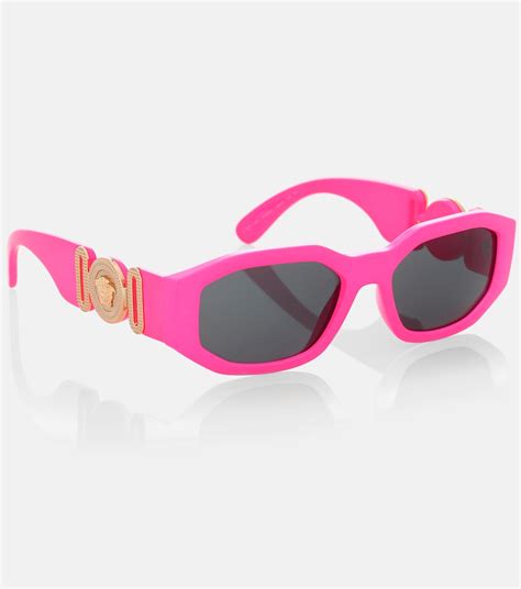 pink versace biggie sunglasses|Versace irregular biggie sunglasses.